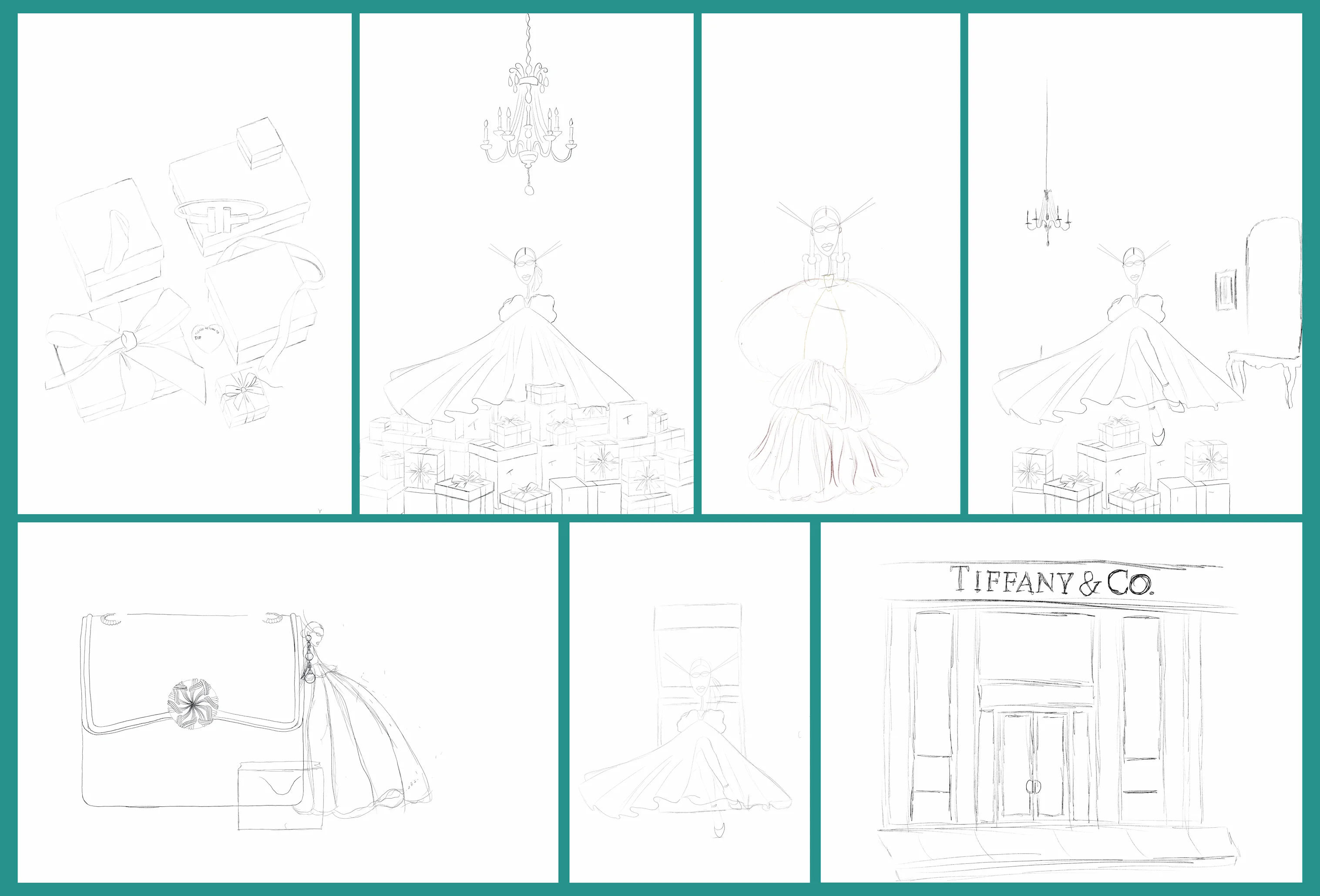 Tiffany & Co. illustration sketches